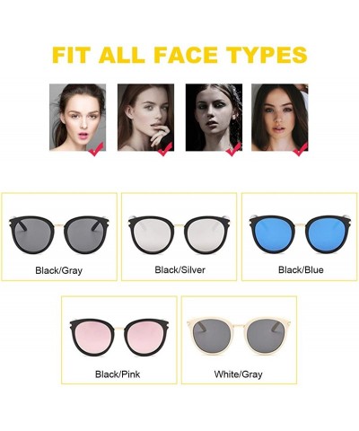 Square Womens Fashion Oversized Round Square Plastic Vintage Cut-Out Flash Mirror Lens Cat Eye Sunglasses - C718D3X77LL $9.17