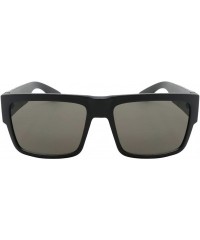 Square Square Frame Sunglasses with Solid or Mirrored Lens 1403 - Matte Black - CQ185YLTD9Y $9.24