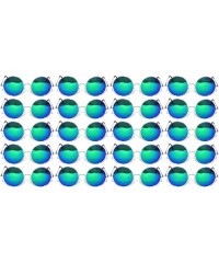 Goggle 20 Pieces Per Case Wholesale Lot Large Round Sunglasses Retro Vintage Colored Metal Frame Bulk Party Glasses - CF18C4Q...