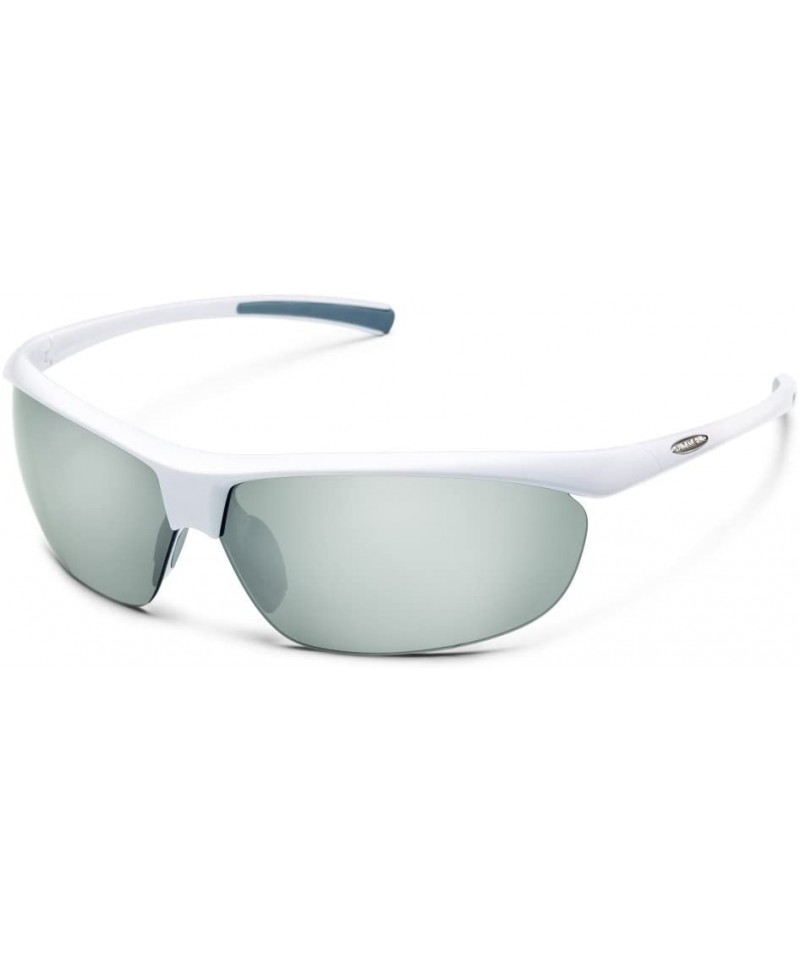 Aviator Zephyr Polarized Sunglass - White Frame/Silver Mirror - CY11S866711 $84.87
