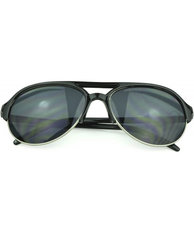 Oversized Trendy Classic Aviator Sunglasses Men/Women Sunglasses 100% UV Protection - Black-ii - CN129IJX8BD $11.66