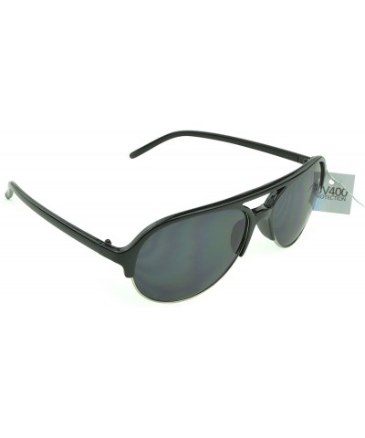 Oversized Trendy Classic Aviator Sunglasses Men/Women Sunglasses 100% UV Protection - Black-ii - CN129IJX8BD $18.09
