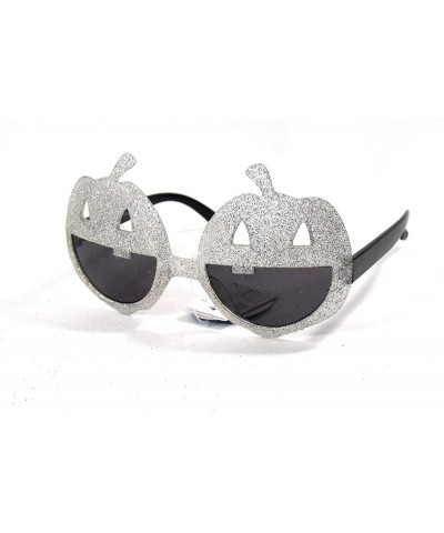 Oversized Pumpkin Glitter Sunglasses (Silver) - CY11GEUP2YV $18.14