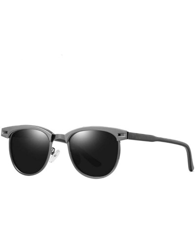 Aviator Men Sunglasses Polarized UV400 Sun Glasses Driving Metal Black No Box - Gun - CR18XDWWKRC $11.78