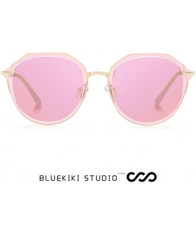 Round Women Sunglasses Polarized Flower Round Sunglasses for Women - Pink - CK18DCSY9ND $27.35