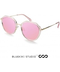 Round Women Sunglasses Polarized Flower Round Sunglasses for Women - Pink - CK18DCSY9ND $27.35