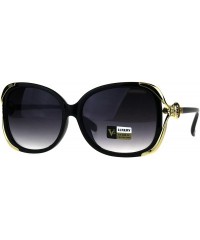 Butterfly Womens Rhinestone Jewel Bling Luxury Designer Butterfly Sunglasses - Black Smoke - CP180C0AUQC $11.20