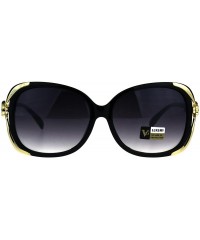 Butterfly Womens Rhinestone Jewel Bling Luxury Designer Butterfly Sunglasses - Black Smoke - CP180C0AUQC $11.20