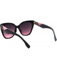 Butterfly Square Cateye Sunglasses Womens Butterfly Shape Studded Top Shades UV 400 - Black Pink (Pink Smoke) - CG1963SNZND $...