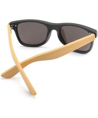 Goggle Vintage Bamboo Wood Frame Men Women Sunglasses Fashion Mirror Coating Sun Glasses Shades Eyewear UV400 - 1 - C119852HO...