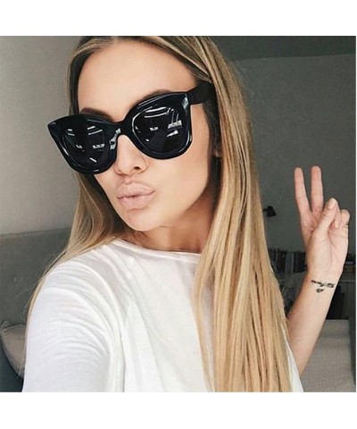 Cat Eye Women's Fashion Vintage Cateye Frame Shades Acetate Frame UV Sun1133a - CZ18RR2LEIH $11.32