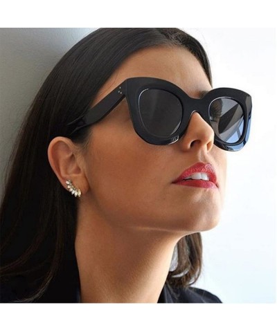 Cat Eye Women's Fashion Vintage Cateye Frame Shades Acetate Frame UV Sun1133a - CZ18RR2LEIH $11.32