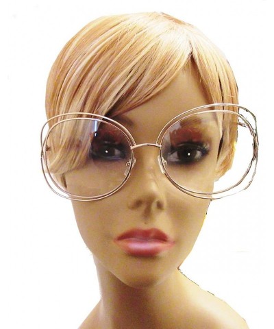 Oversized Oversized Clear Sunglasses Women Large Fashion Shades - 50844_gold - CT18HOYL857 $13.02