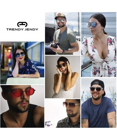Round p686 Polarized Aviator Design- Flexible TR-90 Material for Women and Men- 100% UV Protection - Blackmatte-black - CU192...