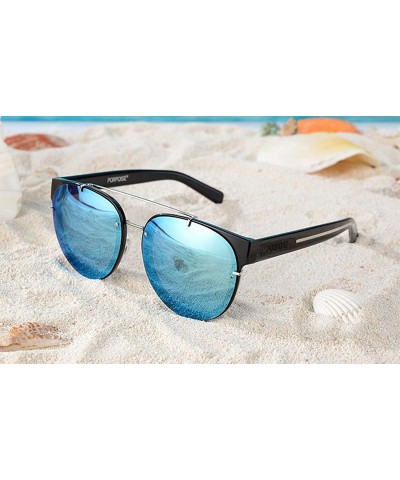 Wayfarer polarized leisure sunglasses round sung female polarized glasses - Black Box - CR183LCX5OC $49.17