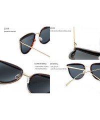 Butterfly Polarized Mirrored Metal Frame Street Fashion Stylish Sunglasses For Women Man UV400 Protection - CB18DC28UU5 $9.48