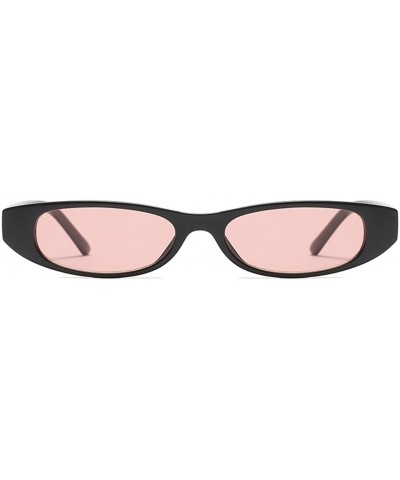 Oval Women Cateye Oval Sunglass - Black/Pink - CW18DWN77DU $10.86