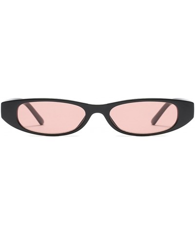 Oval Women Cateye Oval Sunglass - Black/Pink - CW18DWN77DU $10.86