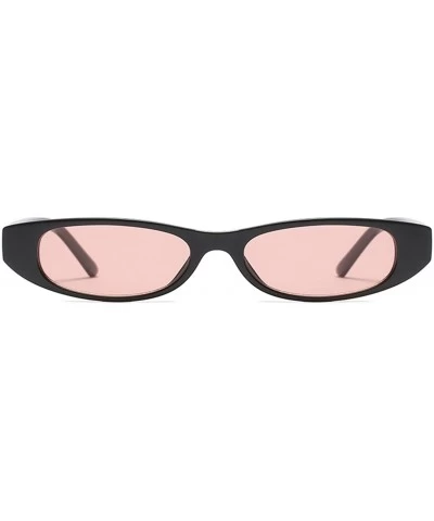 Oval Women Cateye Oval Sunglass - Black/Pink - CW18DWN77DU $10.86