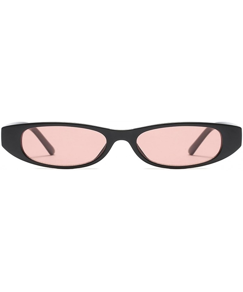 Oval Women Cateye Oval Sunglass - Black/Pink - CW18DWN77DU $10.86