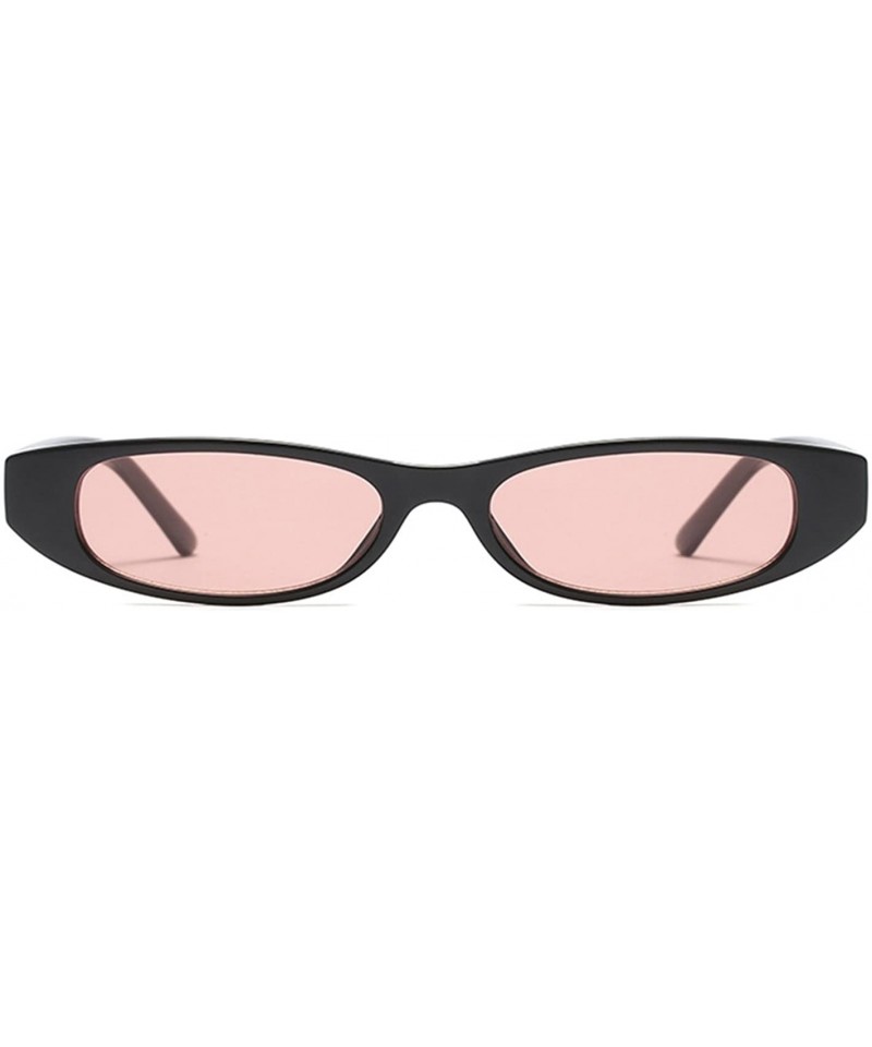 Oval Women Cateye Oval Sunglass - Black/Pink - CW18DWN77DU $10.86