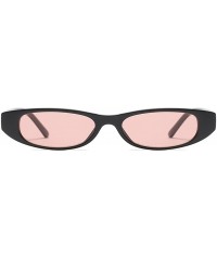 Oval Women Cateye Oval Sunglass - Black/Pink - CW18DWN77DU $10.86