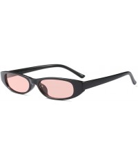 Oval Women Cateye Oval Sunglass - Black/Pink - CW18DWN77DU $10.86