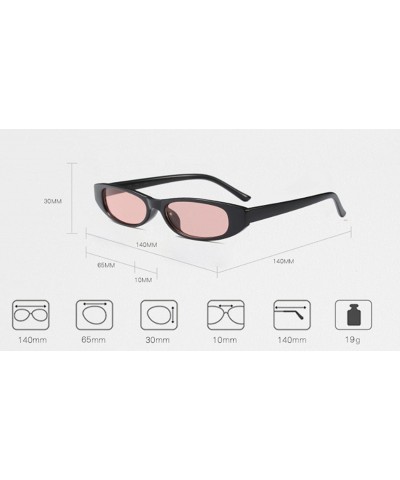 Oval Women Cateye Oval Sunglass - Black/Pink - CW18DWN77DU $10.86