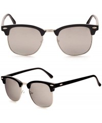 Semi-rimless Vintage Semi-Rimless Brand Designer Sunglasses Women/Men C2 Mattle Black - C19 Lightblack Gray - CU18XQZCW0S $9.14