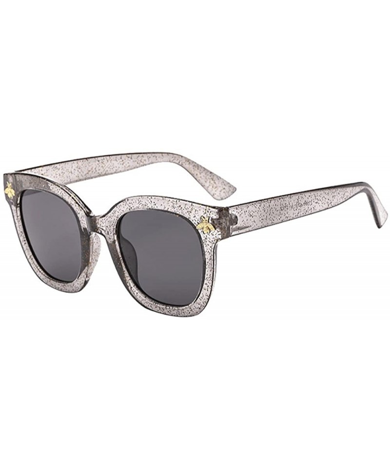 Goggle Women Man Vintage Bees Sunglasses Retro Big Frame Classical Eyewear - F - CV18Q4Y05DM $10.20