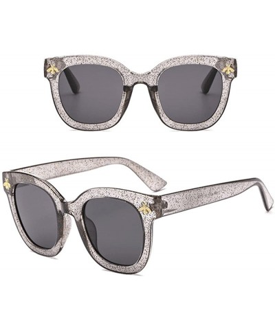 Goggle Women Man Vintage Bees Sunglasses Retro Big Frame Classical Eyewear - F - CV18Q4Y05DM $10.20