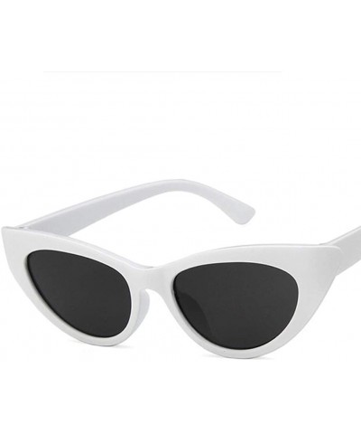 Oval Unisex Sunglasses Retro Blue Grey Drive Holiday Oval Non-Polarized UV400 - White Grey - CU18RLUA8ON $10.46