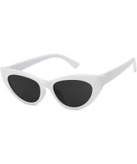 Oval Unisex Sunglasses Retro Blue Grey Drive Holiday Oval Non-Polarized UV400 - White Grey - CU18RLUA8ON $10.46