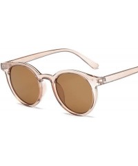 Rimless New Retro Mirror Sunglasses Women Brand Designer Luxury Vintage Cat Eye Sun Glasses Ladies Female UV400 - Brown - CV1...