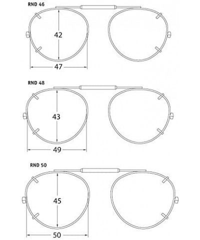 Round Visionaries Polarized Clip on Sunglasses - Round - Gun Frame - 47 x 42 Eye - C212MA1O1E1 $45.51