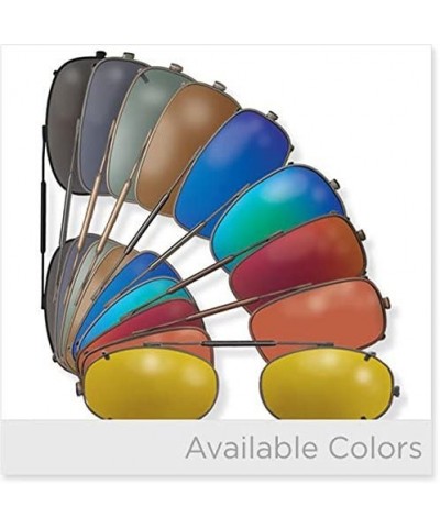 Round Visionaries Polarized Clip on Sunglasses - Round - Gun Frame - 47 x 42 Eye - C212MA1O1E1 $45.51