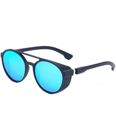 Goggle Steampunk Men Ladies UV400 Protection Sunglasses Eyewear Shades Goggles Bike - Blue - C2195H3XS4C $22.57