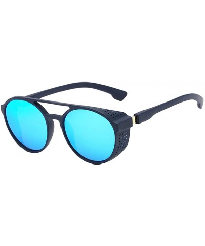 Goggle Steampunk Men Ladies UV400 Protection Sunglasses Eyewear Shades Goggles Bike - Blue - C2195H3XS4C $13.12