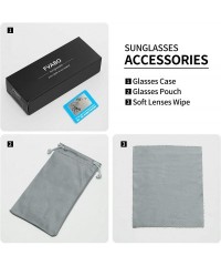 Oversized Oversized Square Polarized Sunglasses for Men Women- Classic Rectangle Frame with UV400 Lens - CE18UW2TIY7 $18.29
