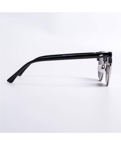 Goggle Half Metal Fashion Sunglasses Men/Women Er Retro Rivet Lens Classic Sun Glasses FeOculos UV400 - C4 - CS199C05I8R $28.66