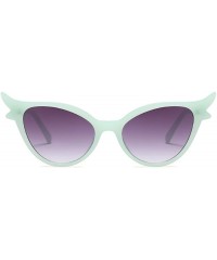 Oval Women Vintage Retro Cat Eye Sunglasses Resin frame Oval Lens Mod Style - Green - C218DTRE65S $19.53