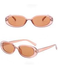 Oval Sunglasses for Men Women Vintage Sunglasses Rapper Oval Sunglasses Retro Glasses Eyewear Hippie - G - CV18QSLEDEL $10.11