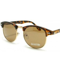 Round Truly Vintage Sunglasses Round Horn Rim Designer Fashion Shades - Tortoise - CP11LC6SWMB $20.38
