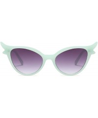 Oval Women Vintage Retro Cat Eye Sunglasses Resin frame Oval Lens Mod Style - Green - C218DTRE65S $18.77