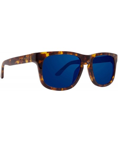 Aviator Eyewear - Riley - Designer Square Sunglasses for Men and Women - Amber Tortoise + Blue Mirror - CC18TUYSRIU $37.63