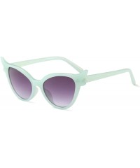 Oval Women Vintage Retro Cat Eye Sunglasses Resin frame Oval Lens Mod Style - Green - C218DTRE65S $18.77