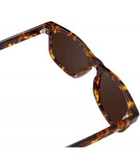 Aviator Eyewear - Riley - Designer Square Sunglasses for Men and Women - Amber Tortoise + Blue Mirror - CC18TUYSRIU $37.63