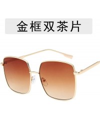 Semi-rimless New Retro Classic Vintage Square Oversize Sunglasses Men Sun Glasses Women Metal Frame Lens Eyewear UV400 - 1 - ...