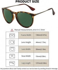 Aviator Polarized Sunglasses for Women Vintage Retro Round Mirrored Lens - Matte Leopard Frame + G15/Green Lens - C818W0SI77W...
