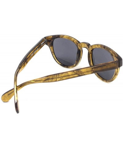Aviator Marble Keyhole Frame Polarized Sunglasses for Women Men - B - CA182DE9QCM $25.78